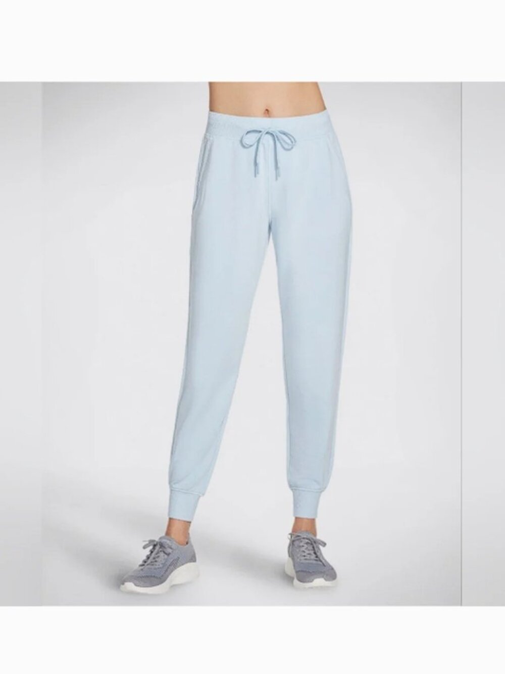 NWT! Skechers Women's Go-lounge Restful High Rise Joggers in Icy blue (M)